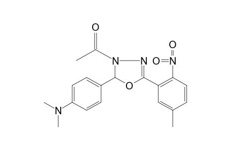 4-ACETYL-5-[p-(DIMETHYLAMINO)PHENYL]-2-(6-NITRO-m-TOLYL)-DELTA^2-1,3,4-OXADIAZOLINE