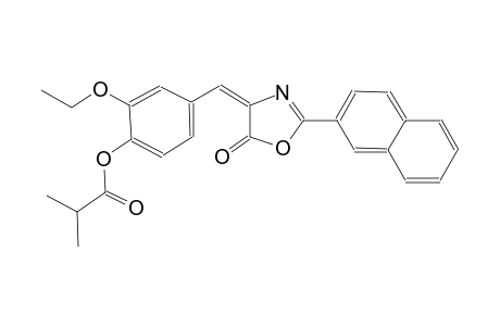 2-ethoxy-4-[(E)-(2-(2-naphthyl)-5-oxo-1,3-oxazol-4(5H)-ylidene)methyl]phenyl 2-methylpropanoate