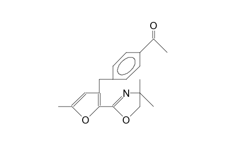 2-(3-<4-Acetyl-benzyl>-5-methyl-2-furyl)-4,4-dimethyl-oxazoline