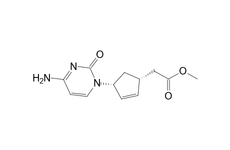 (+-)-cis-1-[4-(Methoxycarbonylmethyl)-2-cyclopenten-1-yl]cytosine