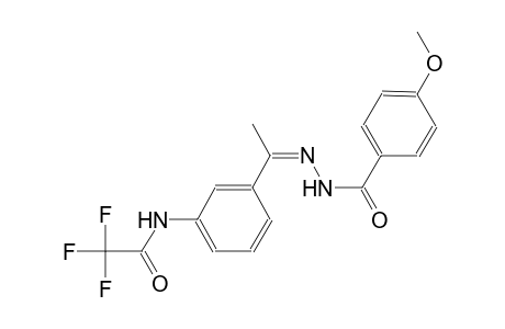 2,2,2-trifluoro-N-{3-[(1Z)-N-(4-methoxybenzoyl)ethanehydrazonoyl]phenyl}acetamide