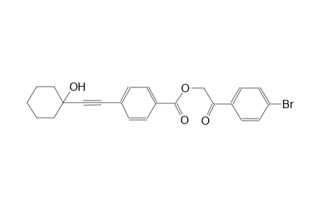 2-(4-Bromophenyl)-2-oxoethyl 4-[(1-hydroxycyclohexyl)ethynyl]benzoate