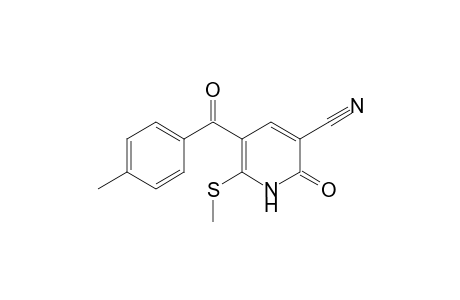 5-(4-Methylbenzoyl)-6-(methylsulfanyl)-2-oxo-1,2-dihydro-3-pyridinecarbononitrile