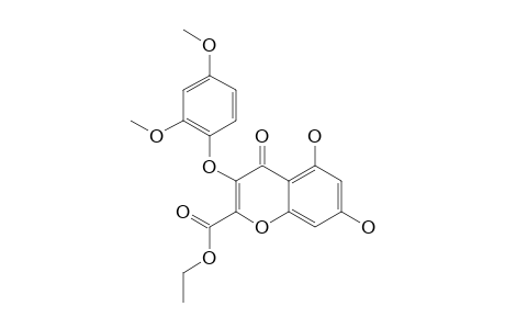 ETHYL-3-(2',4'-DIMETHOXYPHENOXY)-5,7-DIHYDROXY-4-OXO-CHROMEN-2-CARBOXYLATE