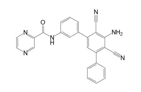 3-Amino-5-phenyl-3'-(pyrazine-2"-carboxamido)-biphenyl-2,4-dicarbonitrile