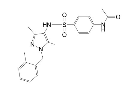 N-[4-({[3,5-dimethyl-1-(2-methylbenzyl)-1H-pyrazol-4-yl]amino}sulfonyl)phenyl]acetamide