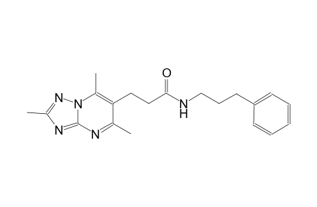 [1,2,4]triazolo[1,5-a]pyrimidine-6-propanamide, 2,5,7-trimethyl-N-(3-phenylpropyl)-