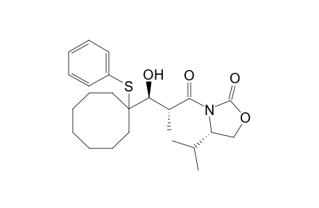 (4S)-3-[(2R,3S)-2-methyl-3-oxidanyl-3-(1-phenylsulfanylcyclooctyl)propanoyl]-4-propan-2-yl-1,3-oxazolidin-2-one