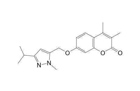 2H-1-Benzopyran-2-one, 3,4-dimethyl-7-[[1-methyl-3-(1-methylethyl)-1H-pyrazol-5-yl]methoxy]-