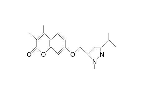 2H-1-Benzopyran-2-one, 3,4-dimethyl-7-[[1-methyl-3-(1-methylethyl)-1H-pyrazol-5-yl]methoxy]-