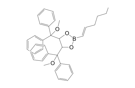 2-(2'-Butyl-1'-ethenyl)-4,5-bis[(methoxydiphenyl)methyl]-1.3.2-dioxaborolane