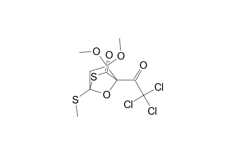 7-Oxa-2-thiabicyclo[2.2.1]heptan-3-one, 5,5-dimethoxy-1-(methylthio)-4-(trichloroacetyl)-