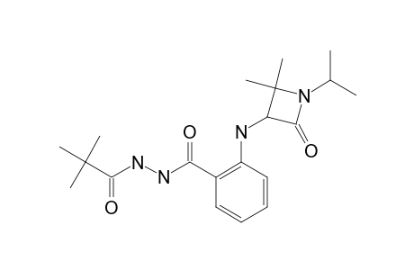 4,4-DIMETHYL-1-(1-METHYLETHYL)-3-(2-PIVALOYLHYDRAZINOCARBONYLPHENYLAMINO)-AZETIDIN-2-ONE