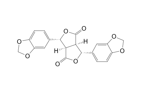 2.alpha.,6.alpha.-bis(3,4-methylenedioxyphenyl)-1.alpha.,5.alpha.-3,7-dioxabicyclo[3.3.0]octan-4,8-dione