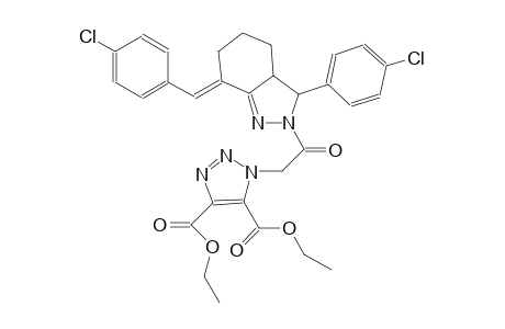 diethyl 1-{2-[(7E)-7-(4-chlorobenzylidene)-3-(4-chlorophenyl)-3,3a,4,5,6,7-hexahydro-2H-indazol-2-yl]-2-oxoethyl}-1H-1,2,3-triazole-4,5-dicarboxylate