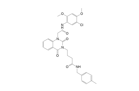 4-(1-[2-(5-chloro-2,4-dimethoxyanilino)-2-oxoethyl]-2,4-dioxo-1,4-dihydro-3(2H)-quinazolinyl)-N-(4-methylbenzyl)butanamide
