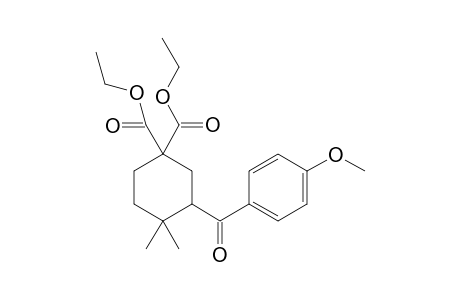 Diethyl 3-(4-methoxybenzoyl)-4,4-dimethylcyclohexane-1,1-dicarboxylate