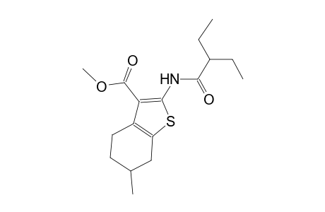 methyl 2-[(2-ethylbutanoyl)amino]-6-methyl-4,5,6,7-tetrahydro-1-benzothiophene-3-carboxylate