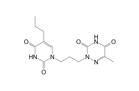 1,2,4-Triazine-3,5(2H,4H)-dione, 2-[3-(3,4-dihydro-2,4-dioxo-5-propyl-1(2H)-pyrimidinyl)propyl]-6-methyl-
