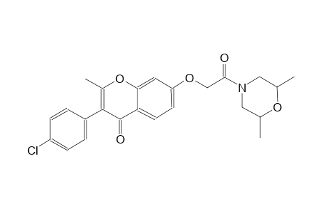 4H-1-benzopyran-4-one, 3-(4-chlorophenyl)-7-[2-(2,6-dimethyl-4-morpholinyl)-2-oxoethoxy]-2-methyl-