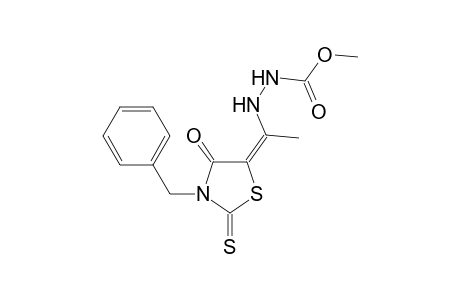 Methyl 2-[(1E)-1-(3-benzyl-4-oxo-2-thioxo-1,3-thiazolidin-5-ylidene)ethyl]hydrazinecarboxylate