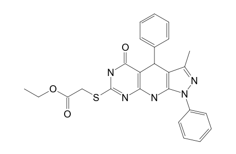 ETHYL-2-(3-METHYL-5-OXO-1,4-DIPHENYL-4,6,9-TRIHYDRO-PYRAZOLO-[5,4-B]-PYRIMIDINO-[5,4-E]-PYRIDIN-7-YLTHIO)-ACETATE