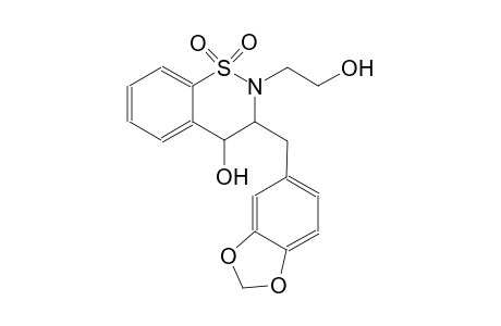 2H-1,2-benzothiazine-2-ethanol, 3-(1,3-benzodioxol-5-ylmethyl)-3,4-dihydro-4-hydroxy-, 1,1-dioxide
