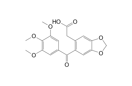 3,4-Methylenedioxy-6-(3',4',5'-trimethoxybenzoyl)phenylacetic acid