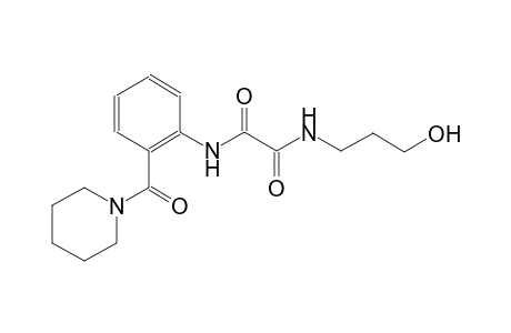 ethanediamide, N~1~-(3-hydroxypropyl)-N~2~-[2-(1-piperidinylcarbonyl)phenyl]-