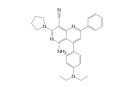 5-Amino-4-[4-(diethylamino)phenyl]-2-phenyl-7-pyrrolidin-1-yl-1,6-naphthyridine-8-carbonitrile
