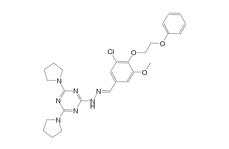 3-chloro-5-methoxy-4-(2-phenoxyethoxy)benzaldehyde [4,6-di(1-pyrrolidinyl)-1,3,5-triazin-2-yl]hydrazone