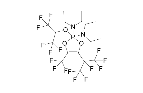 2,2-Bis(diethylamino)-2-[1'-(trifluoromethyl)-2',2',2'-trifluoroethoxy]-4-trifluoro-methyl-5-[1',2',2',2'-tetrafluoro-1'-(trifluoromethyl)ethyl]-1,3,2-lambda(5)sigma(5)-dioxaphospholene-(4)