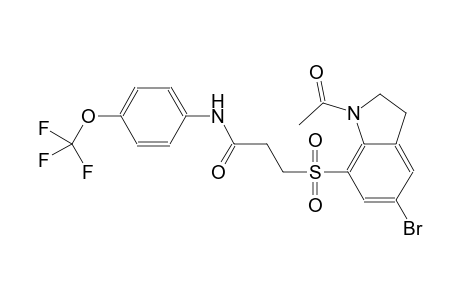 propanamide, 3-[(1-acetyl-5-bromo-2,3-dihydro-1H-indol-7-yl)sulfonyl]-N-[4-(trifluoromethoxy)phenyl]-