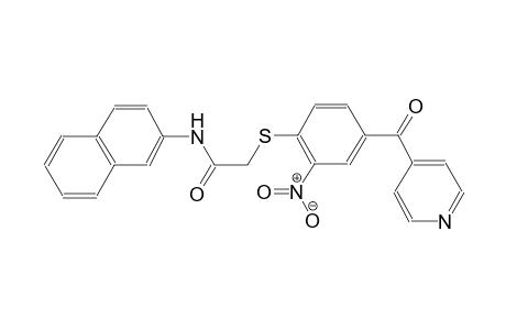 acetamide, N-(2-naphthalenyl)-2-[[2-nitro-4-(4-pyridinylcarbonyl)phenyl]thio]-