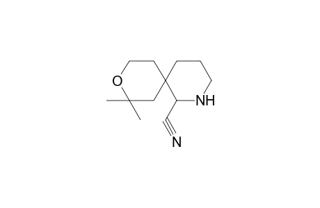 8,8-Dimethyl-9-oxa-2-aza-spiro[5.5]undecane-1-carbonitrile