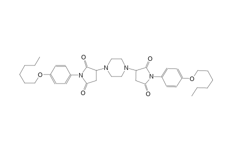 1-[4-(hexyloxy)phenyl]-3-(4-{1-[4-(hexyloxy)phenyl]-2,5-dioxo-3-pyrrolidinyl}-1-piperazinyl)-2,5-pyrrolidinedione