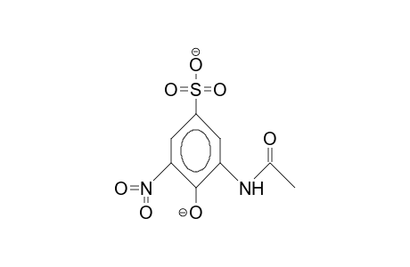 3-Acetamido-4-hydroxy-5-nitro-benzenesulfonate dianion