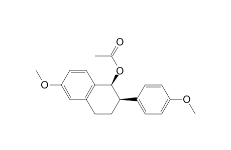 1-Naphthalenol, 1,2,3,4-tetrahydro-6-methoxy-2-(4-methoxyphenyl)-, acetate, cis-(.+-.)-