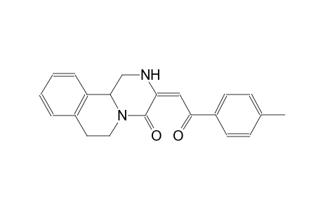 4H-pyrazino[2,1-a]isoquinolin-4-one, 1,2,3,6,7,11b-hexahydro-3-[2-(4-methylphenyl)-2-oxoethylidene]-, (3E)-