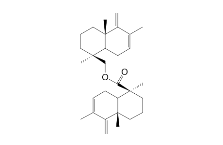 (1S,4aS)-((1S,4aS)-1,4a,6-trimethyl-5-methylene-1,2,3,4,4a,5,8,8a-octahydronaphthalen-1-yl)methyl 1,4a,6-trimethyl-5-methylene-1,2,3,4,4a,5,8,8a-octahydronaphthalene-1-carboxylate