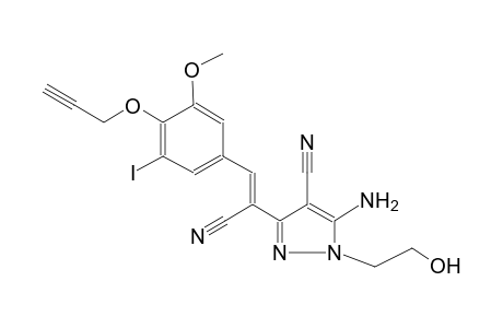 1H-pyrazole-3-acetonitrile, 5-amino-4-cyano-1-(2-hydroxyethyl)-alpha-[[3-iodo-5-methoxy-4-(2-propynyloxy)phenyl]methylene]-