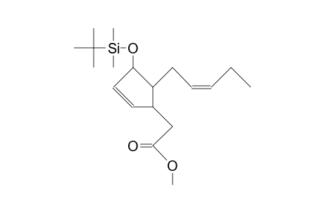 (E)-1-(T-Butyl-dimethyl-silyloxy)-4-methoxycarbonylmethyl-5-(pent-2-enyl)-cyclopent-2-ene