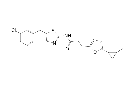 N-[5-(3-chlorobenzyl)-1,3-thiazol-2-yl]-3-[5-(2-methylcyclopropyl)-2-furyl]propanamide
