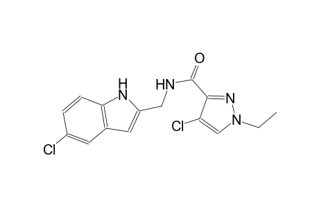 4-chloro-N-[(5-chloro-1H-indol-2-yl)methyl]-1-ethyl-1H-pyrazole-3-carboxamide