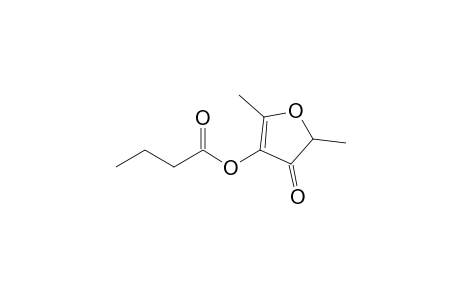 2,5-Dimethyl-3-oxo-(2H)-fur-4-yl butyrate natural