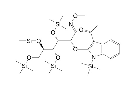 D-Glucose, 2-O-[3-acetyl-1-(trimethylsilyl)-1H-indolyl]-3,4,5,6-tetrakis-O-(trimethylsilyl)-, 1-(O-methyloxime)