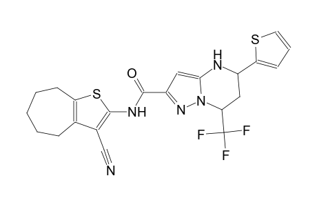 N-(3-cyano-5,6,7,8-tetrahydro-4H-cyclohepta[b]thien-2-yl)-5-(2-thienyl)-7-(trifluoromethyl)-4,5,6,7-tetrahydropyrazolo[1,5-a]pyrimidine-2-carboxamide