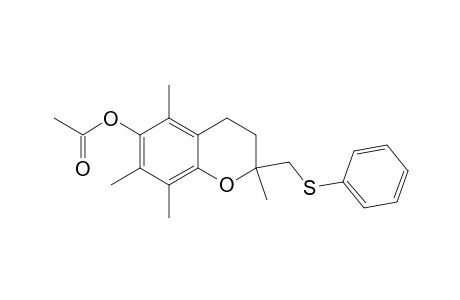 2H-1-Benzopyran-6-ol, 3,4-dihydro-2,5,7,8-tetramethyl-2-[(phenylthio)methyl]-, acetate, (.+-.)-