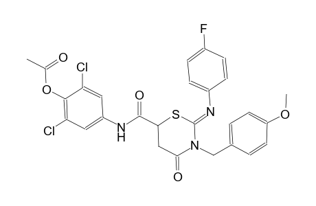 2H-1,3-thiazine-6-carboxamide, N-[4-(acetyloxy)-3,5-dichlorophenyl]-2-[(4-fluorophenyl)imino]tetrahydro-3-[(4-methoxyphenyl)methyl]-4-oxo-, (2Z)-
