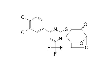 (1R,2S,5R)-2-((4-(3,4-dichlorophenyl)-6-(trifluoromethyl)pyrimidin-2-yl)thio)-6,8-dioxabicyclo[3.2.1]octan-4-one